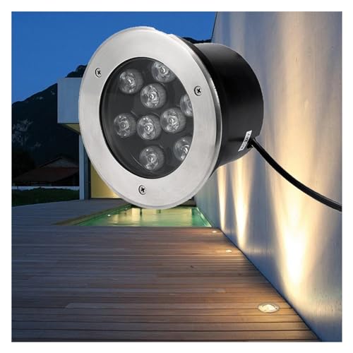 Ground Landscape Lights - LED Ring Fountain Light - DC 12V Pool Underwater Lighting, IP68 Waterproof Submersible Underwater Landscape Spotlight, for Garden Fountain Pool(RGB,3W(12v)) (RGB 12W(12v -  FEDHNFJ, ZYLE32HYJK1033