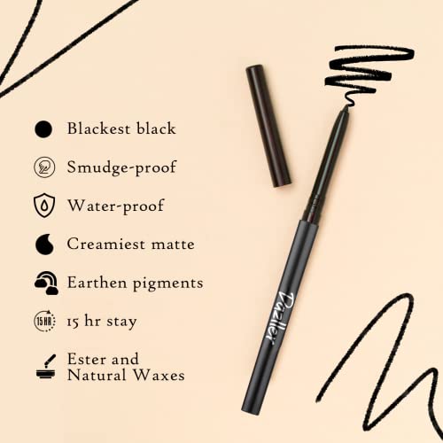 Dazller Kreamy Kajal - Pack of 2, Blackest Black, 15 Hour Stay, Water-Resistant, Smudge-Proof, Creamy Matte Finish - Image 4