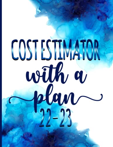 Cost Estimator With A Plan│ 2022-2023 Monthly Calendar Planner: Cost Estimator Gag Gifts │ Funny Organizer Diary Book To Dos Notes Passwords Budget For Appreciation birthday christmas image 2