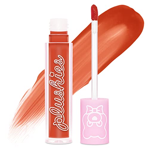 Lime Crime Plushies Soft Matte Lipstick, Pumpkin Latte (Brick Red) - Blackberry Candy Scent - Plush, Long Lasting & High Comfort For All-Day Wear - Talc-Free & Paraben-Free #TOP2