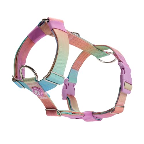 Image of Spark Paws No Pull Dog Harness for Large Dogs, Heavy Duty Dog Harness for Big Strong Breeds, Adjustable, Y Shaped Padded Halter Design with Front Clip - Pastel Icing - L