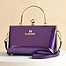 Fashion Diamonds Women's Top Handle Satchel Handbags Leather Evening Bag Purses Small Hard Shoulder Crossbody Bags (Purple)