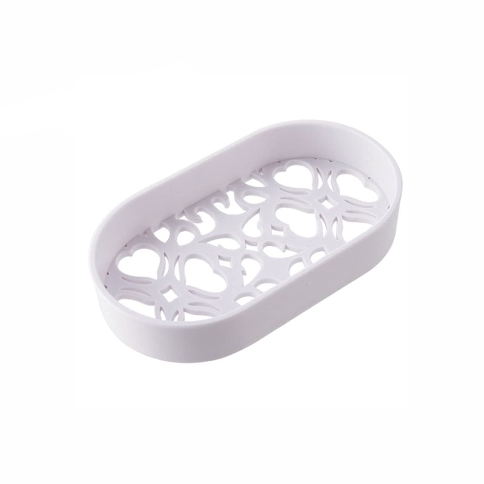 Soap dish, Hollow Drain Soap Box Toilet Jewelry Laundry Dish Holder(White)