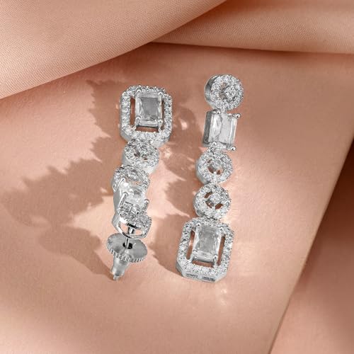 Image of Rubans American Diamond Zirconia Necklace Set Stylish Jewellery Gift for Women & Girls