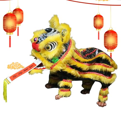 Penlimly Traditionelle Chinesische Marionette,Kulturelle Fadenpuppe Löwentanz - Kulturelles Handgefertigtes Kunstwerk Für Schulunterricht Kunst Familienfeiern Heimunterhaltung Lokales Theater