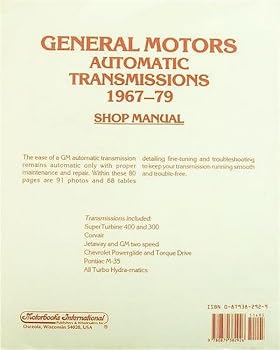 Paperback General Motors Automatic Transmissions 1967-79 Shop Manual Book