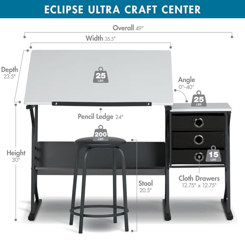 Table de dessin Eclipse Ultra inclinable avec son tabouret pour optimiser vos tracés - 4