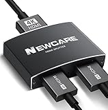 ✅ HDMI Splitter 1 in 2 out : NEWCARE HDMI Splitter kann ein HDMI-Eingangssignal an zwei HDMI-Displays verteilen, die gleichzeitig Mointors oder Projektoren unterstützen, Video und Audio gleichzeitig übertragen, ohne Verzögerung (Hinweis: nur Duplizieren/Spiegeln von Bildschirmen, nicht erweitern)