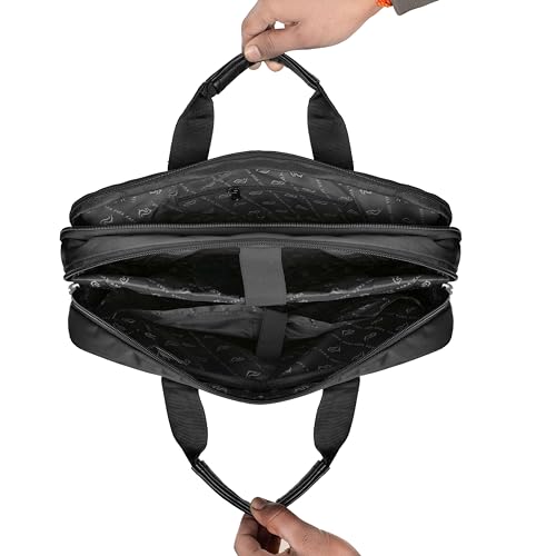 Image of KARA Unisex Nylon Vertical Messenger Bag for iPad - Crossbody Shoulder Sling Bag for Men & Women, Office, Travel & Daily Use, Multi-Pocket Small Bag I Travel Bag I Small Pouch