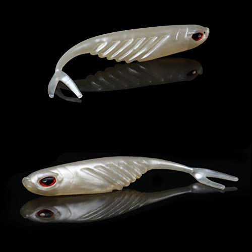 image for RUNCL Anchor Box - Soft Jerk Baits, Baitfish with Split Tail 3D Lifeli