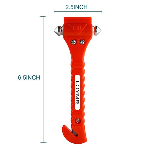 Loymr 2 Pcs Car Safety Hammer Auto Car Window Glass Hammer Breaker And Auto Safety Seatbelt Cutter 2-In-1 Rescue Disaster Escape Tool. #TOP2