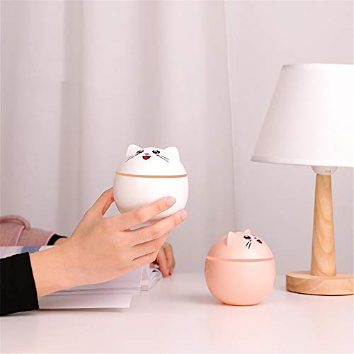 Xuhe Mini Humidifier, Cute Cat Humidifier, Usb Humidifier With Automatic Shut-Off And Night Light Function, Suitable For Baby Bedroom, Guest Room, Office And Family (White) #TOP3