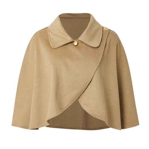 Capa de lana mezclada para mujer ideal para paseos urbanos invernales