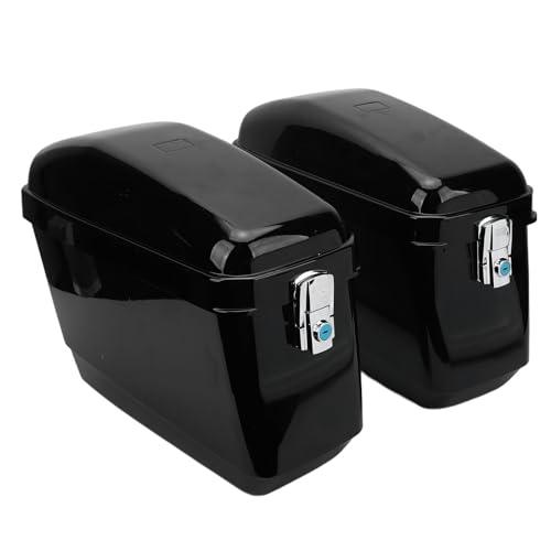 Maleta rígida para sillín acabado premium negro brillante Eacam de 45L