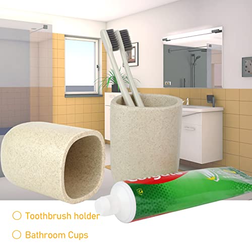 Bathroom Tumbler Cup, Toothbrush Holder Polyresin Toothbrush Organizer Make Of Resin, Toothpaste Holder Stand Cups Drinking For Bathroom #TOP5