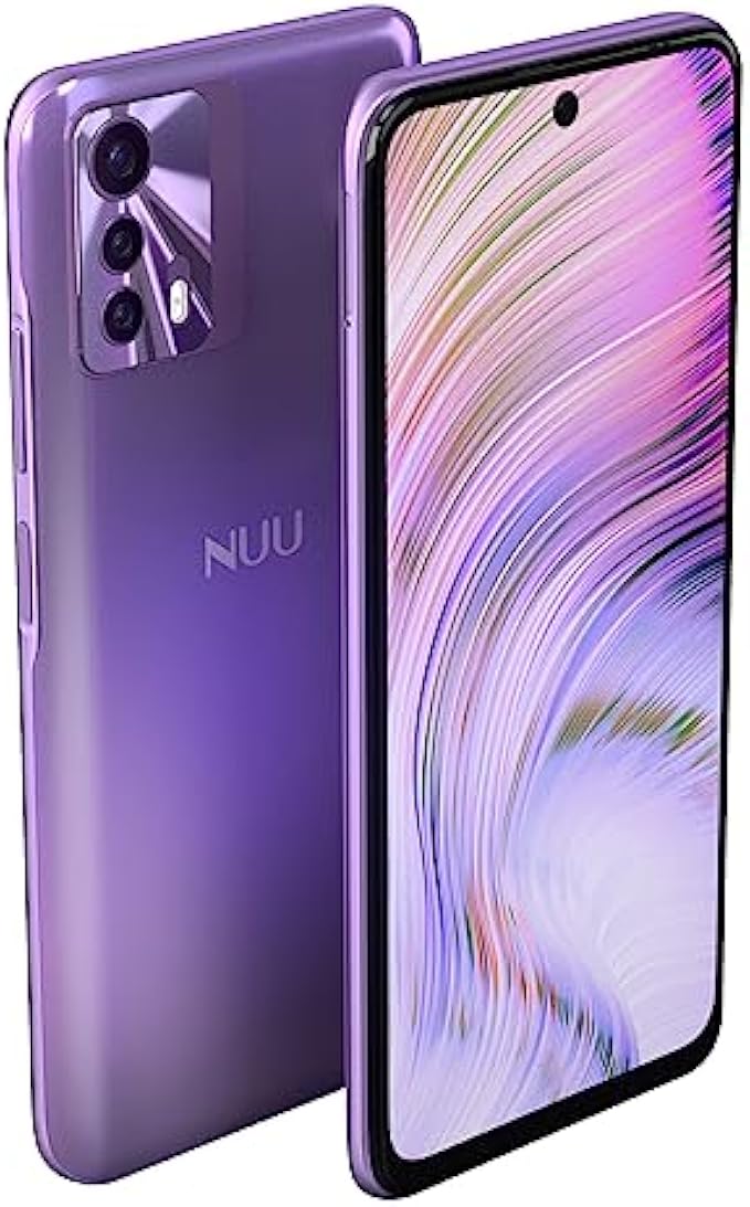 NUU B20 5G | Unlocked Android Smartphone | 6.5” FHD+ Display | 90Hz Refresh Rate | 48MP Triple Camera | 128GB + 8GB RAM | 5000mAh Battery | 18W Fast Charge | Android 12 | Daydream Purple