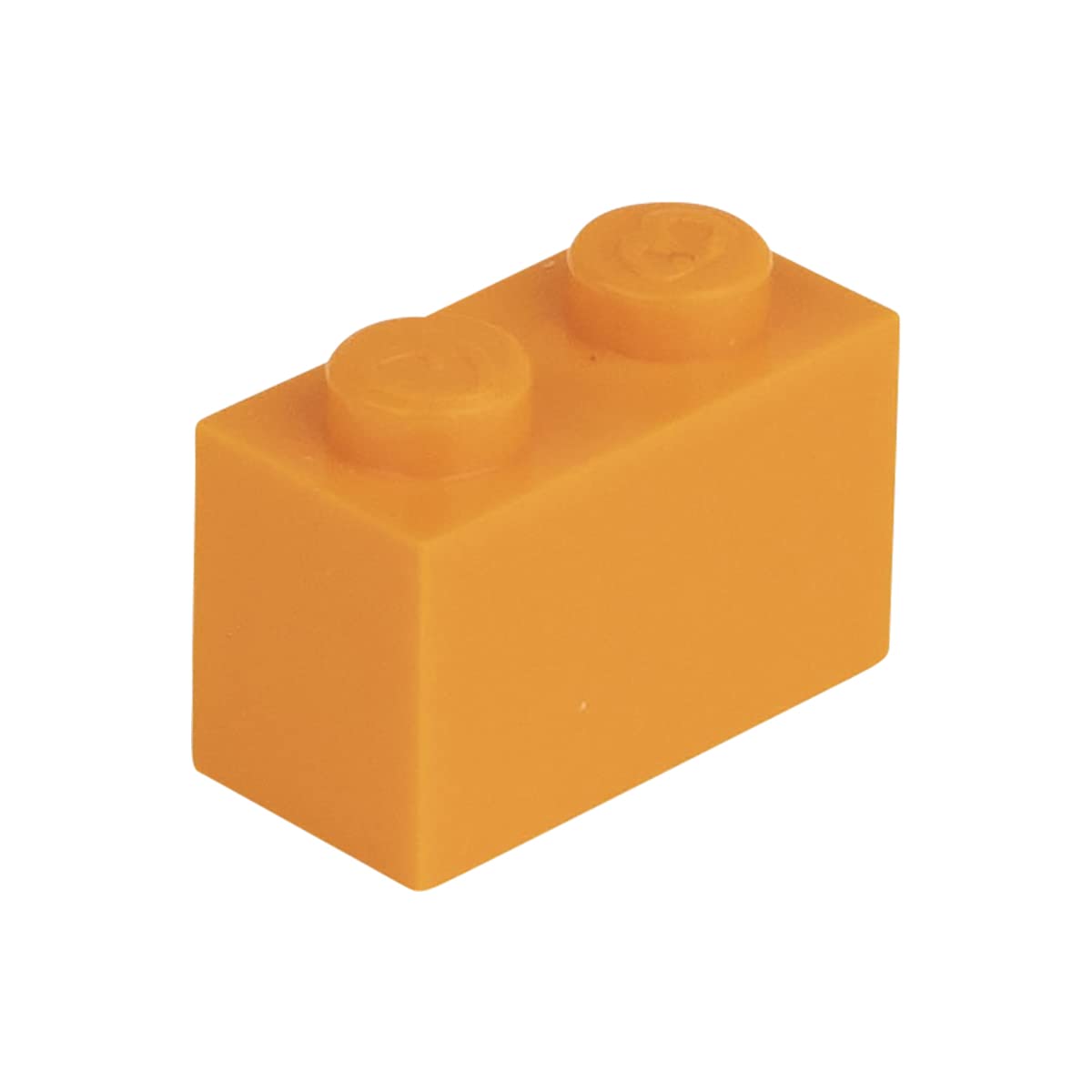 500 Piece 2x1 Building Bricks Loose Pack, Bright Orange