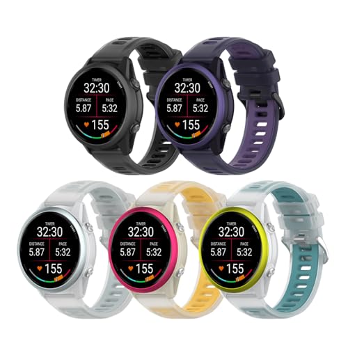 Bracelet de rechange silicone Garmin Forerunner 570 anti irritation 42 47mm