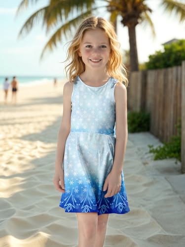 Girls Sleeveless Tropical Summer Dress for Beach and Parties4