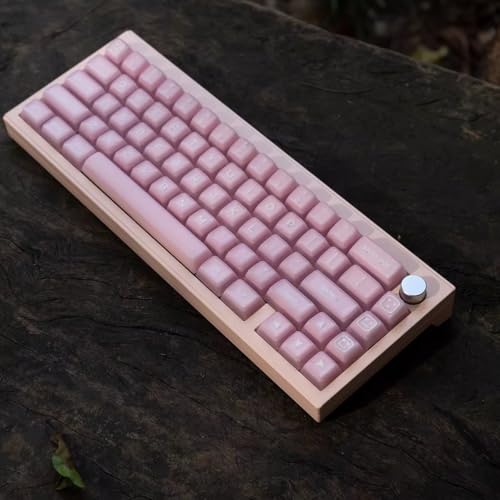 Image of 142 Keys Doubleshot Pink Jade Keycaps SA Profile Keycap Set Fit for 61 /64 /87 /104 /108 Cherry Mx Switches Mechanical Keyboard