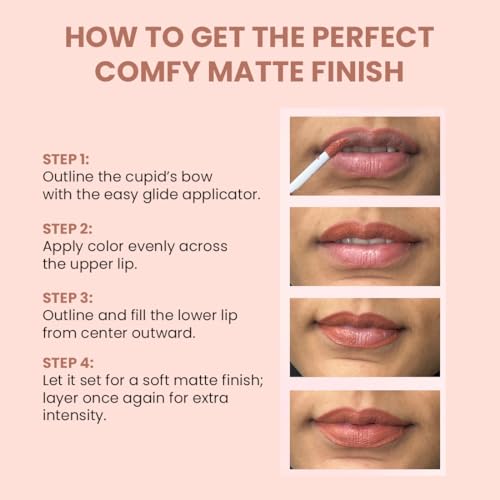 Image of TNW - Comfy Matte Liquid Lipstick | 02 Royal Rumour | Weightless, Hydrating & Long-Wear | Mocha Brown Tone | Shea Butter, Hyaluronic Acid & Jojoba Oil | Paraben-Free | 3ml
