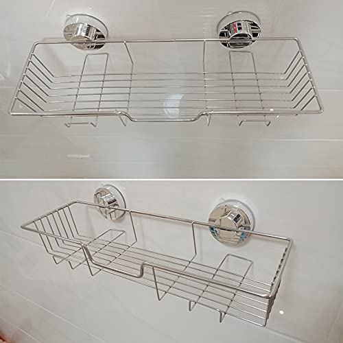 Étagère de douche d'angle sans perçage pour ranger sans abîmer vos murs - 5