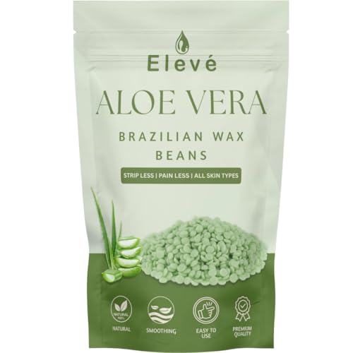 Image of Eleve Hair Removal Brazilian Wax Beans For Removing Tan, Dead Skin | For Legs, Arms, Underarms, Bikini | At Home Quick & Easy Hair Removal | For Sensitive Skin (Aloe vera)(150g)