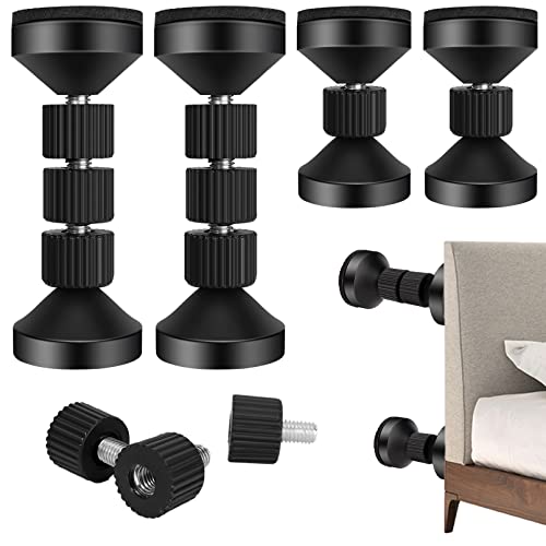 4Pcs Adjustable Threaded Headboard Stoppers,Bed Frame Anti-Shake Tool,Bedside Headboards Prevent Loosening Anti-Shake Fixer,Telescopic Support Headboard Stabilizer Bed Stoppers For Room Wall,Beds,Sofa #TOP25
