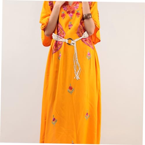 Bohemian Waist Belt for Women Handmade Shell Woven Dress Accessory Unique Decorative Wax Rope Belt for Teen Stylish and Durable Fashion Statement4