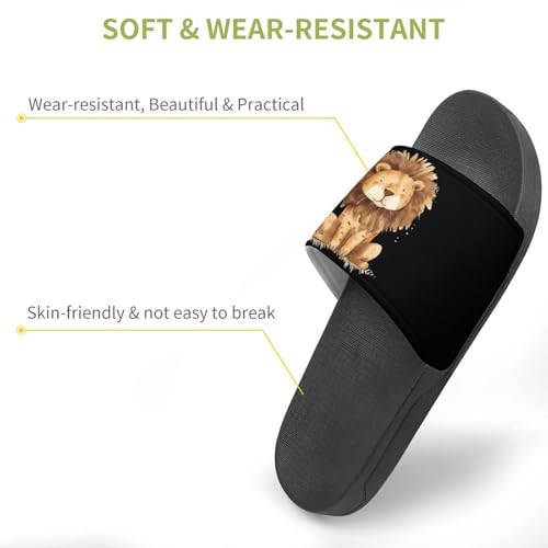 Cute Lion House Sandals Non-Slip Bathroom Slippers Beach Summer Shoes for Men Women3