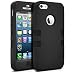 iPhone 5 Case, MagicMobile, Hybrid Impact Shockproof Hard Armor Cover for iPhone 5 Two Layers of Protection Hard Plastic and Soft Silicone iPhone 5 Case [ Black - Black ]