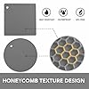 Joyhalo Trivets for Hot Dishes - Hot Pads for Kitchen, Silicone Pot Holders for Hot Pots and Pans, Silicone Mats for Kitchen Countertops, Table, Flexible Easy to Wash and Dry, Grey #2
