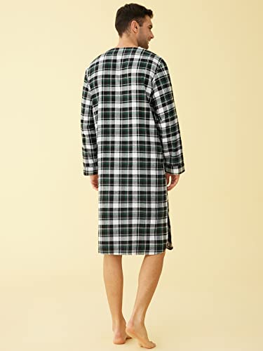 Latuza Men's Cotton Flannel Nightshirt Sleep Shirt3