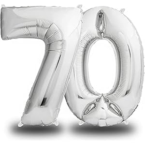 Folienluftballon Zahl Silber – 100 cm – Riesen Zahlenballon – Fliegt mit Helium – Luftballon Zahl Geburtstag…