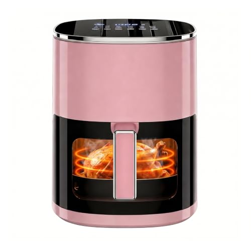 Image of Air Fryer, 6QT Airfryer with Viewing Window, 12-in-1 Digital Air Fryer Oven, 400F Fast Heating, Nonstick & Dishwasher Safe Square Basket, Air Fry, Roast, Bake, Reheat, Dehydrate for Family Meals