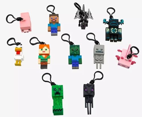 Monogram Clipe de saco de espuma 3D compatível com Minecraft - Clipe de bolsa Figural Série 1-3D Cli