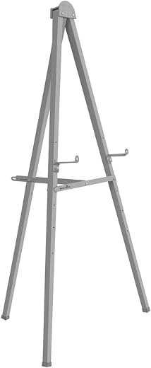 Grandink 5Feet Metal Folding Easel Stand Heavy Duty for Display | Presentation | Office | Advertisement
