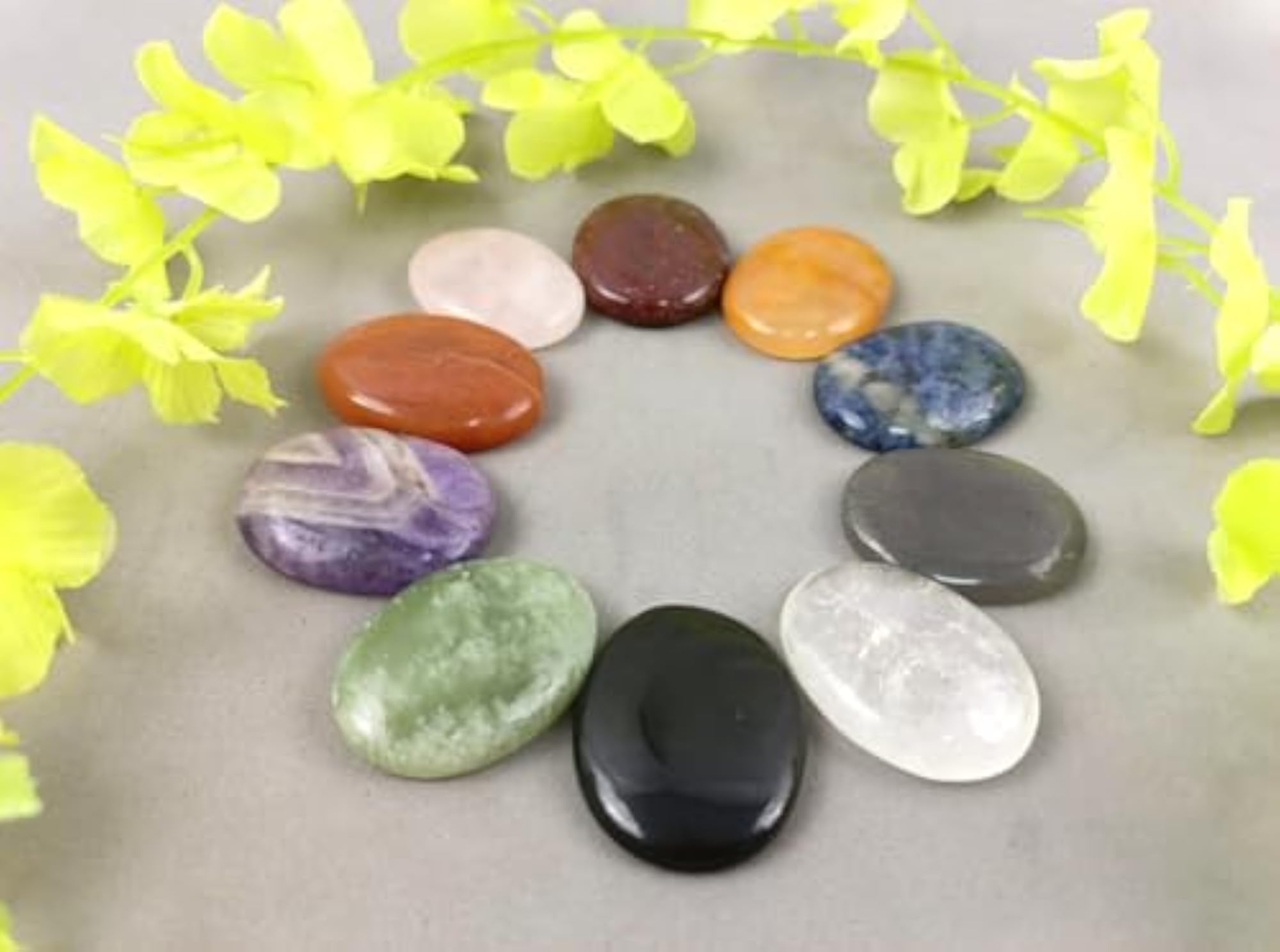 10 Chakra Gemstone Oval Stone Set