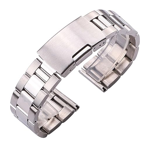 Bracelet de montre en acier inoxydable massif 18mm 22mm 24mm silver gold noir