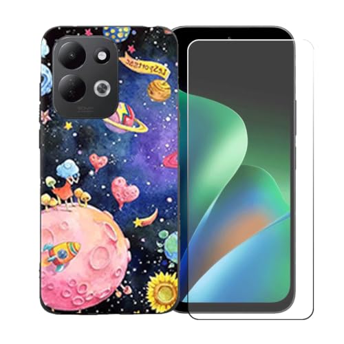 BMPNLSZ �K�p Redmi 17 4G ?�g�уP�[�X + HD �ی�t�B���� - LLM38 | HD�����K���X�ɓK�����ėpTPU�ی�J�o�[�A�V���J�Q���V�F���o���p�[�ی�o�b�N�V�F��-�K�p Redmi 17 4G�ɓK����9�d�x�X�N���b�`�h�~�X�N���[��