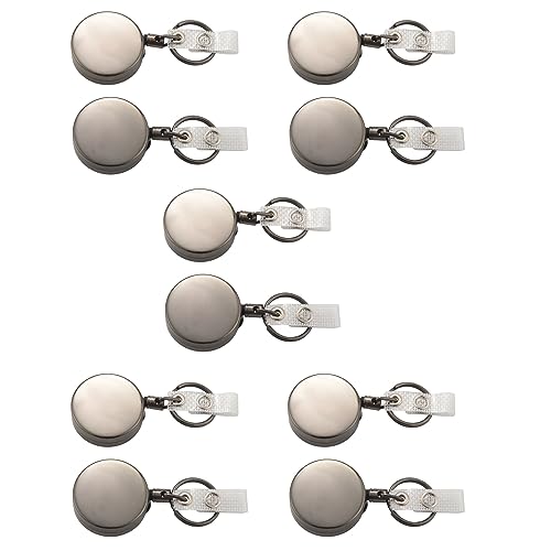 Carte nominative porte-clés noir rétractable pour ne plus perdre ses badges professionnels