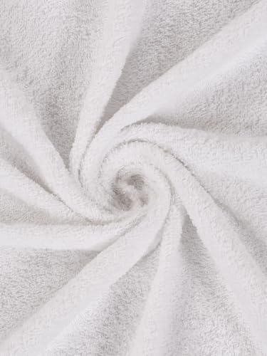 Image of Monte Carlo Essential 100% Cotton Bath Towel | 340 GSM Ultra Lightweight & Quick Dry | Soft Absorbent Large Towel 75x150 cm | Skin Friendly Daily Use Bathroom Towel for Men & Women (Soho) | White