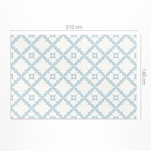 Tapis de sol vinyle 140x210 cm rectangle imperméable pour balcon terrasse jardin