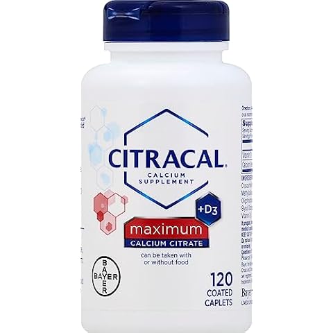 Citracal Max Size 120ct Citracal Calcium Citrate with Vitamin D Maximum Coated Caplets 120 Count Cover