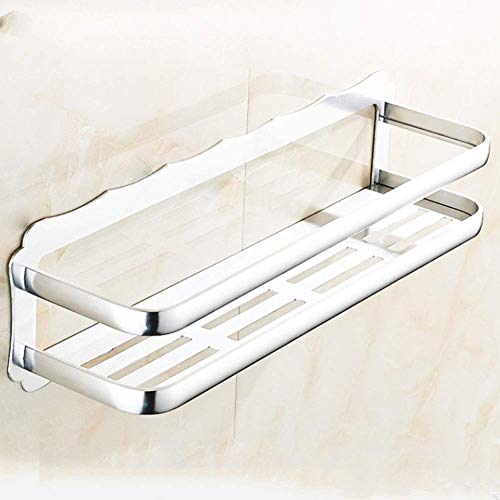 バスルームシェルフスペースアルミニウムメタルウォールタオルホルダーオーガナイザータオルシェルフストレージレールバスルームキッチンブラックP(小)