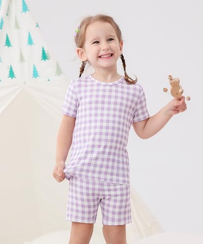 Bafeicao Bamboo Viscose Toddler Pajamas, Baby Boys Girls Summer Snug-Fit Sleepwear Daily3