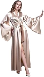 luvana Satin Nightgown Set for Women, Floor Length, Sexy Style, 2 Piece Price In India