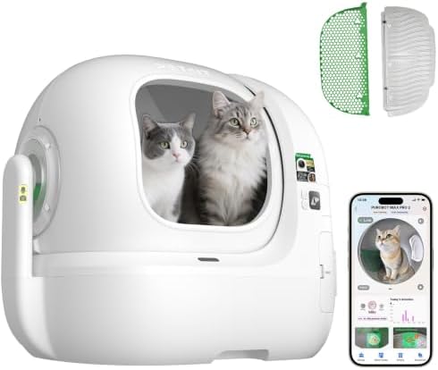 PETKIT PUROBOT Max Pro 2 Selbstreinigende Katzentoilette, Katzenklo Selbstreinigend mit Kamera, Intelligenter Reinigung, Präzise Mehrkatzen-Erkennung, KI-Gesundheitstracking, für M