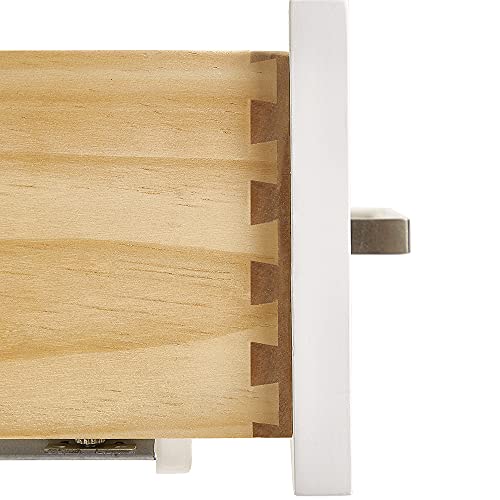 Ariel 55" Inch Rectangle Sink White Bathroom Vanity Cabinet With Carrara White Marble Countertop | 2 Soft Closing Doors And 9 Full Extension Dovetail Drawers | No Mirror #TOP6