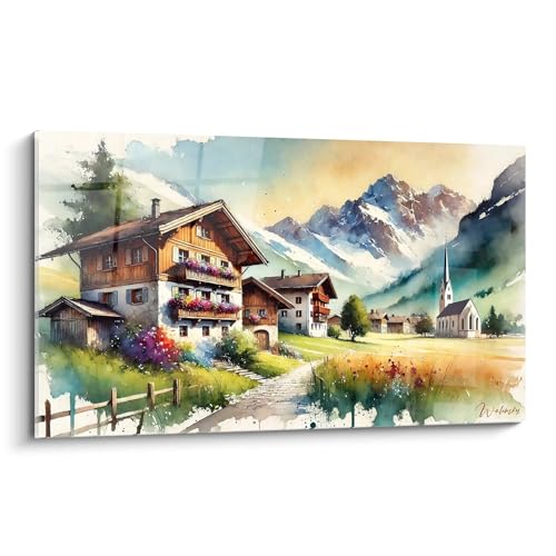 Tableau Alpes N°1 Walensky en alu dibond brossé decoration murale haut de gamme